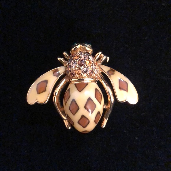Joan Rivers Black Leopard Bee Pin Joan Rivers Black Leopard Bee Pin